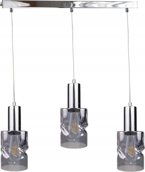 Lampa wisząca Keter Lighting Lampa wisząca 3xE27 CROSS DARK SILVER