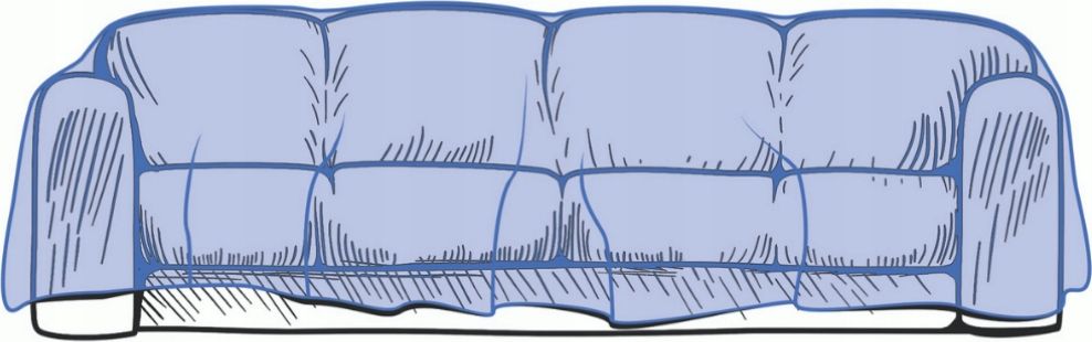 Folia malarska Made2Protect Folia ochronna / pokrowiec na kanapę 4-osobową
