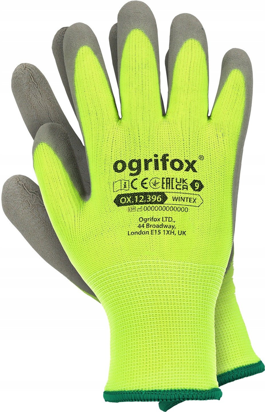 OX-WINTEX - Rękawice ochronne ocieplane dziane zewnątrz 100% poliester (ścieg 15) od wewnątrz 100% przędza akrylowa (ścieg 7) porowate na zewnątrz bud