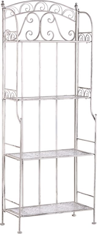 Beliani Regał ogrodowy Padua 4 półki biały