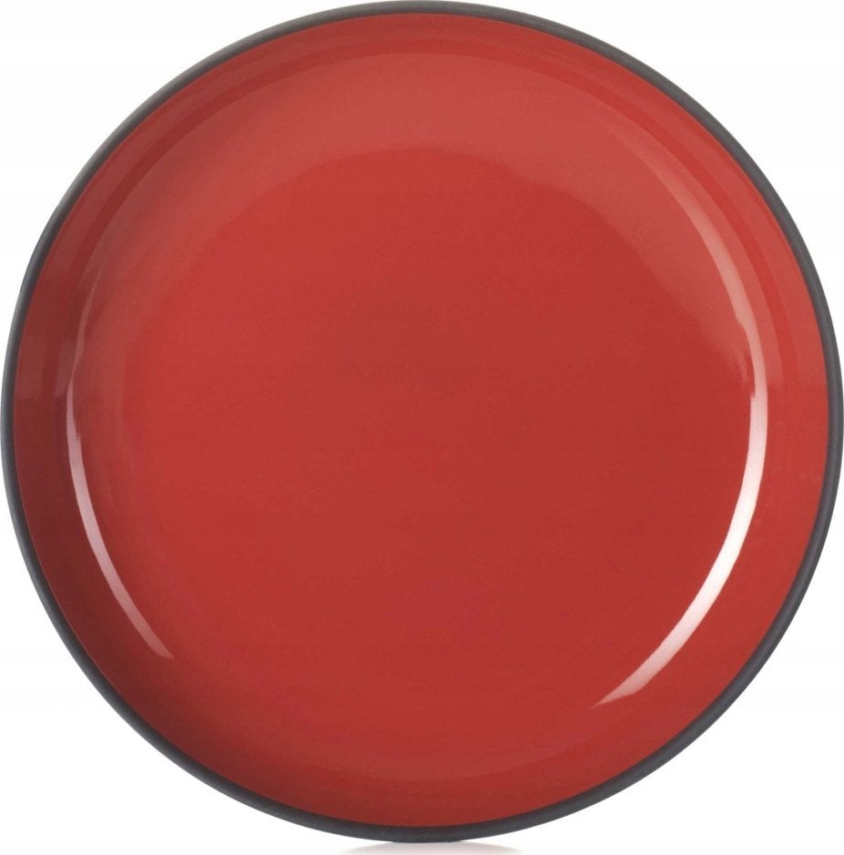 SOLID talerz 23,5 cm, czerwono-czarny