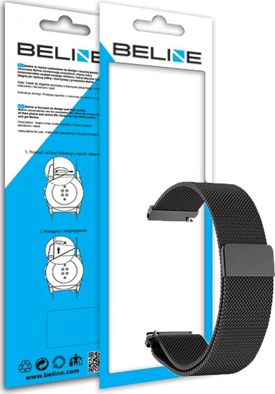 Beline Beline pasek Watch 22mm Fancy czarny/black