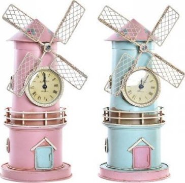 DKD Home Decor Stoln hodiny DKD Home Decor Różowy Metal Celeste (15 x 13 x 29,5 cm) (2 Sztuk)