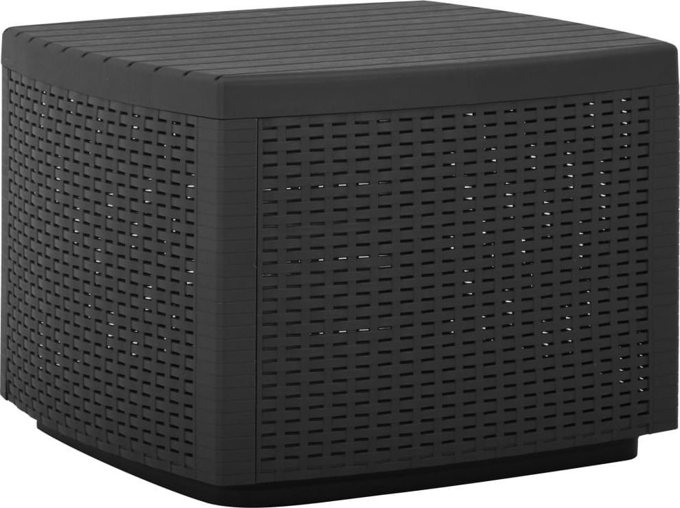 vidaXL Stolik ogrodowy plastikowy szary