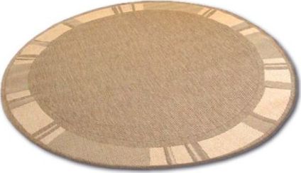 Dywany Łuszczów DYWAN SZNURKOWY SIZAL FLOORLUX KOŁO 20195 coffeee / mais, koło 120 cm