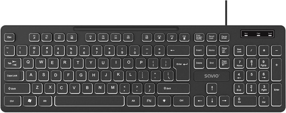 Savio KB-04 klawiatura Dom/Biuro USB QWERTY UK międzynarodowy Czarny