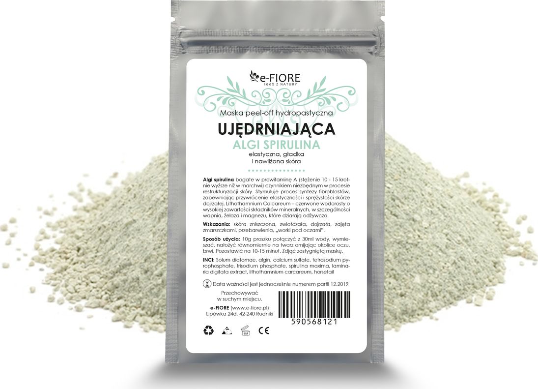 e-FIORE Maska Algowa Ujędrniająca Ze Spiruliną 30g