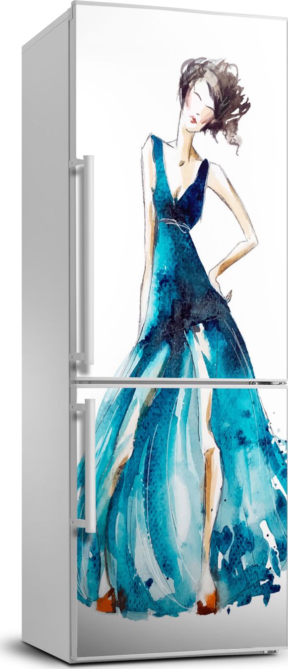 Tulup Naklejka samoprzylepna na lodówkę 70x190 cm Ilustracja mody