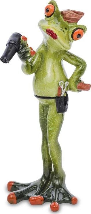 Pigmejka Figurka Żaba Fryzjer Fryzjerka wys. 17 cm uniwersalny