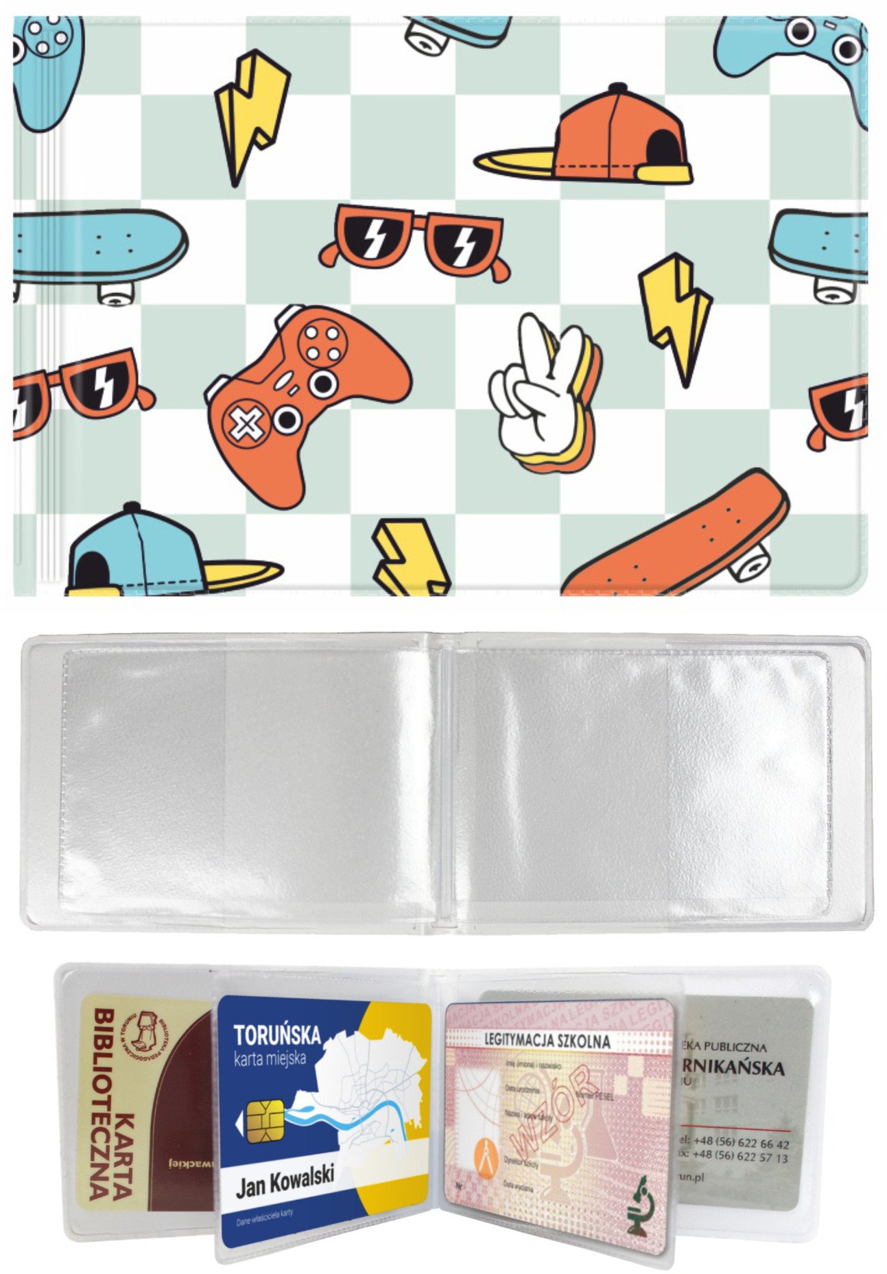 Okładka na dokumenty ucznia małe skate