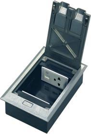 Alantec Puszka podłogowa 2 x 1.5M (45x45) metal, do wylewki betonowej (PP008)