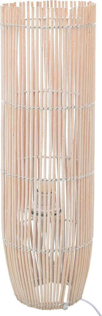 Lampa podłogowa vidaXL Lampa podłogowa, wiklina, biała, 52 cm, E27
