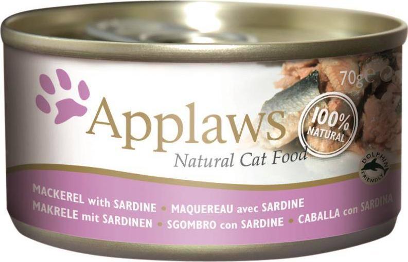 Applaws Applaws puszka dla kota Makrela i Sardynki 70g