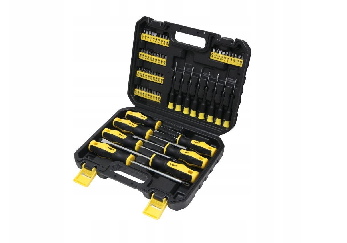 Zestaw śrubokrętów wkrętaków i bitów z magnesem 65el.