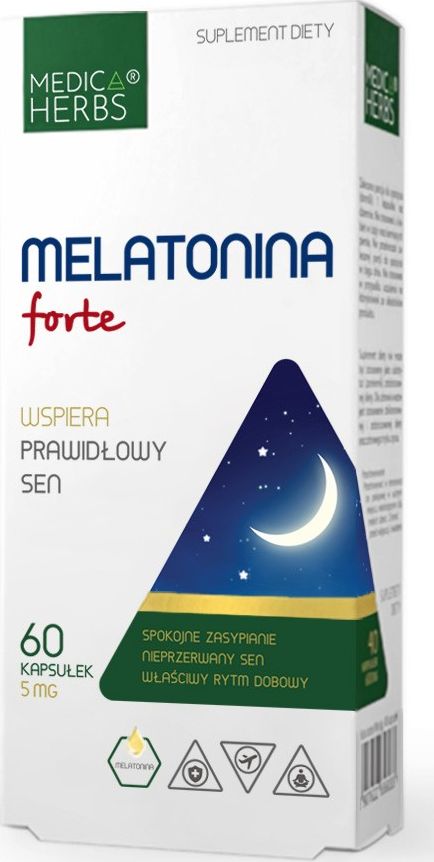 Medica Herbs Medica Herbs Melatonina forte 5 mg - 60 kapsułek