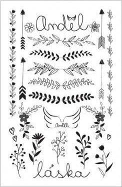 Tatuaż miłość/anioł 8,5x13cm