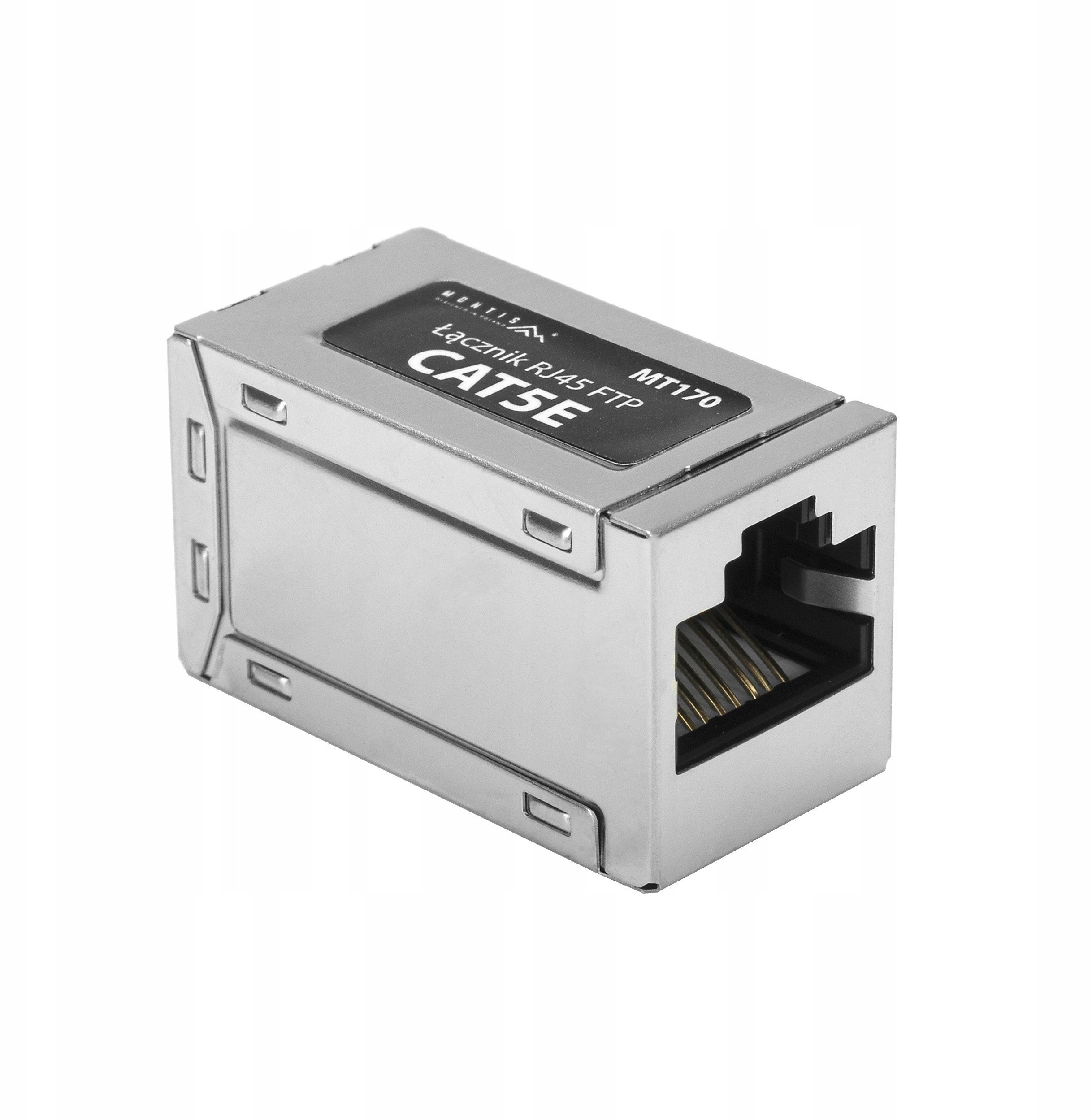 Łącznik RJ45 FTP Cat. 5e czarny Montis MT170