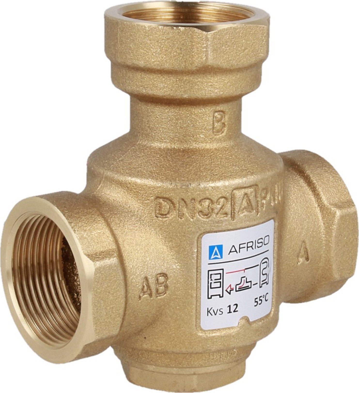 Afriso Zawór temperaturowy ATV 555, DN32, Rp1 1/4, kvs 9, 55°C (S)A