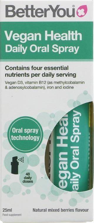 BetterYou BetterYou - Vegan Health Oral Spray (Żelazo,Jod,Witamin D3 i B12), 25 ml