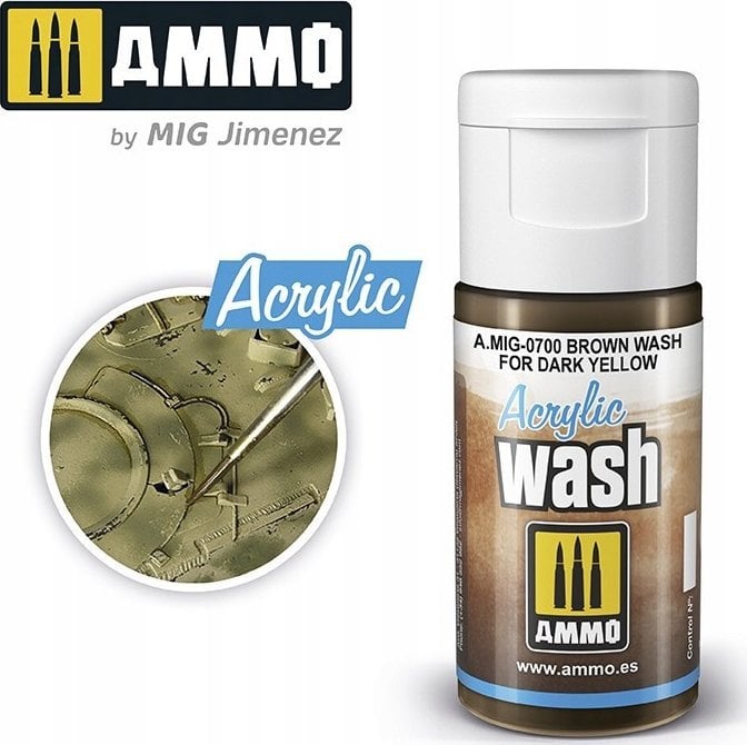 Vallejo Ammo: Acrylic Wash - Brown Wash for Dark Yellow