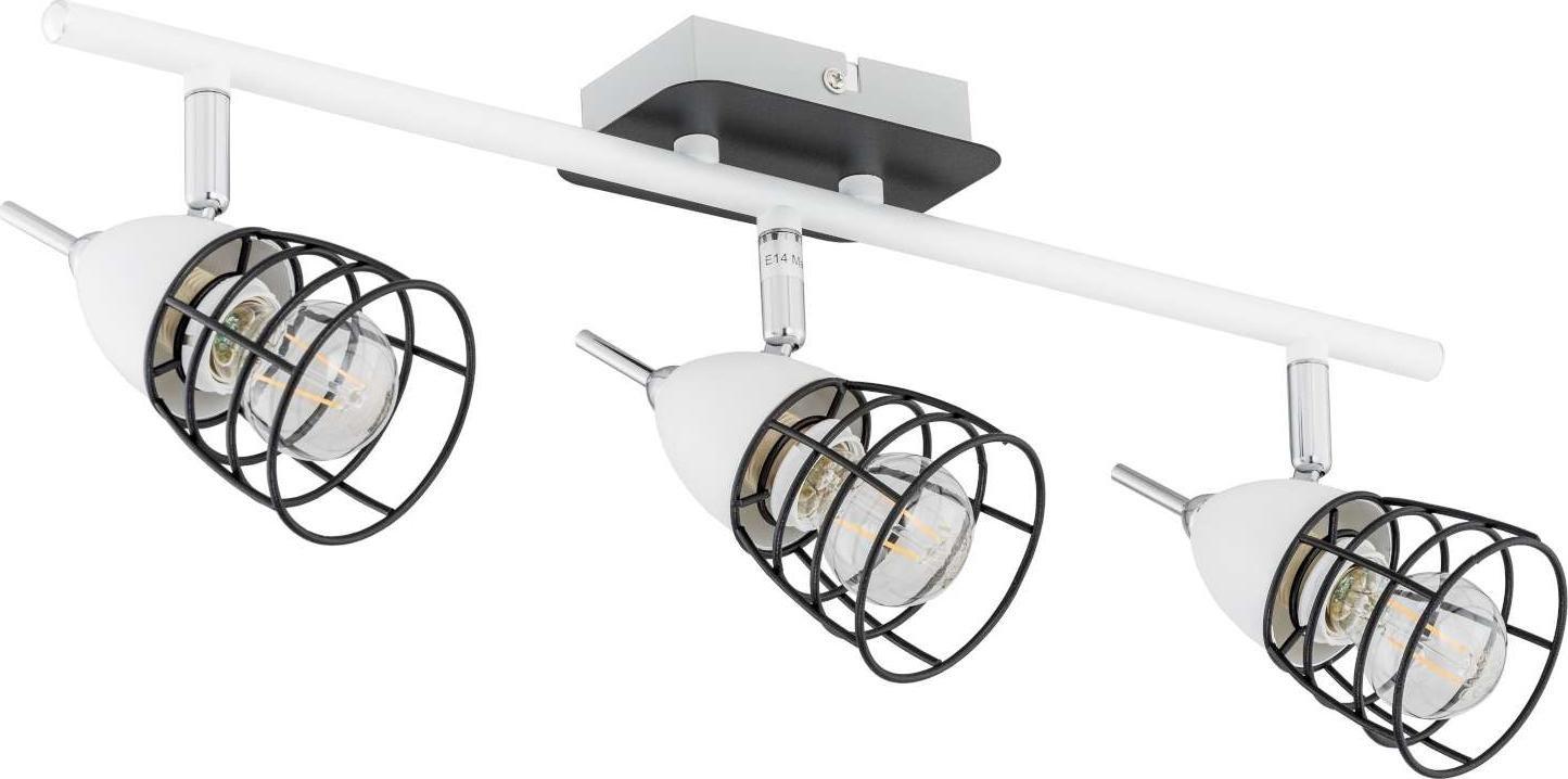 Lampa sufitowa KET Plafon LAMPA sufitowa KET1523 metalowa OPRAWA regulowane reflektorki czarne białe