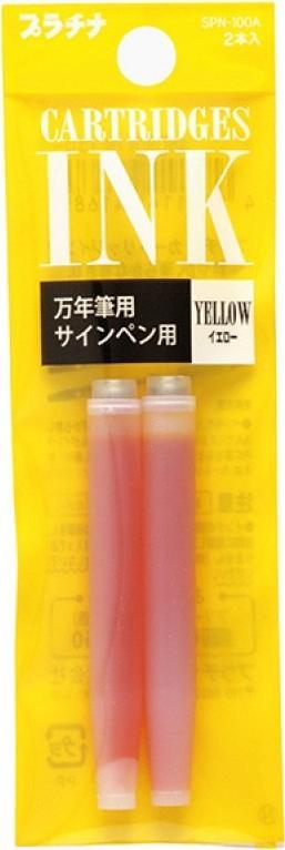 Platinum Naboje atramentowe PLATINUM, 2szt., żółte