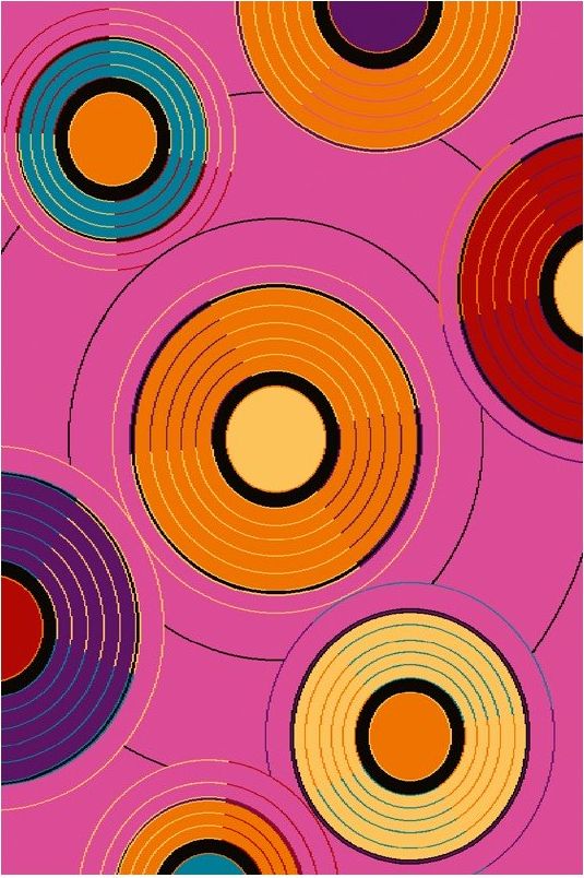 Agnella Białystok Dywan nowoczesny do salonu BIT Róż FUNKY Prostokąt 80x120 cm