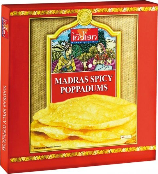 Ashoka Indyjskie placki papadam, pikantne 112g, 13-15 szt. - Truly Indian uniwersalny