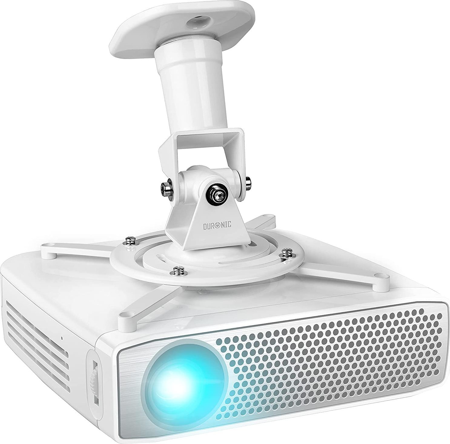 Uchwyt do projektorów Duronic PB07XB Uchwyt projektora sufitowy ścienny regulowany uchwyt do rzutnika