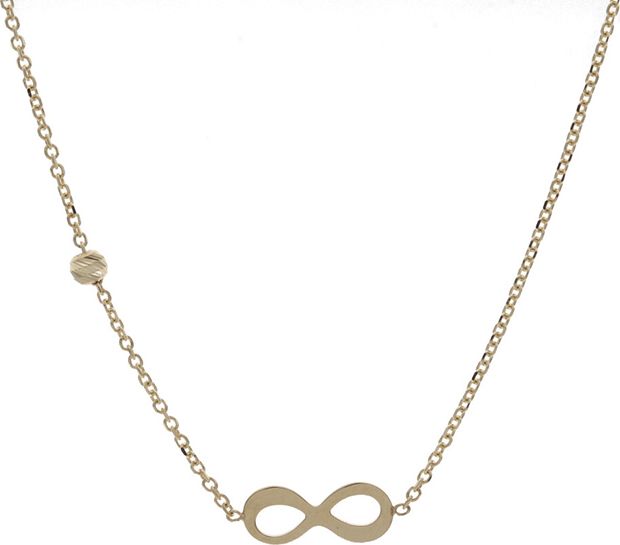 Lovrin Złoty naszyjnik 585 łańcuszek z nieskończonością 1,3g
