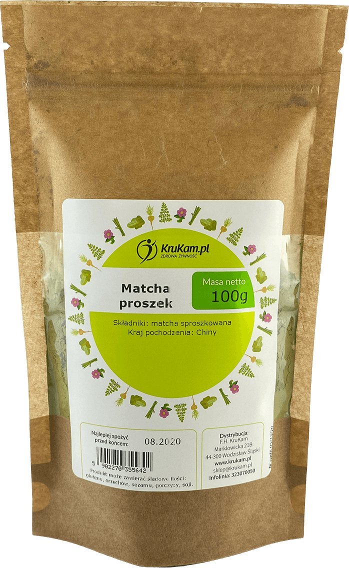 KruKam Matcha proszek zielona herbata 100g