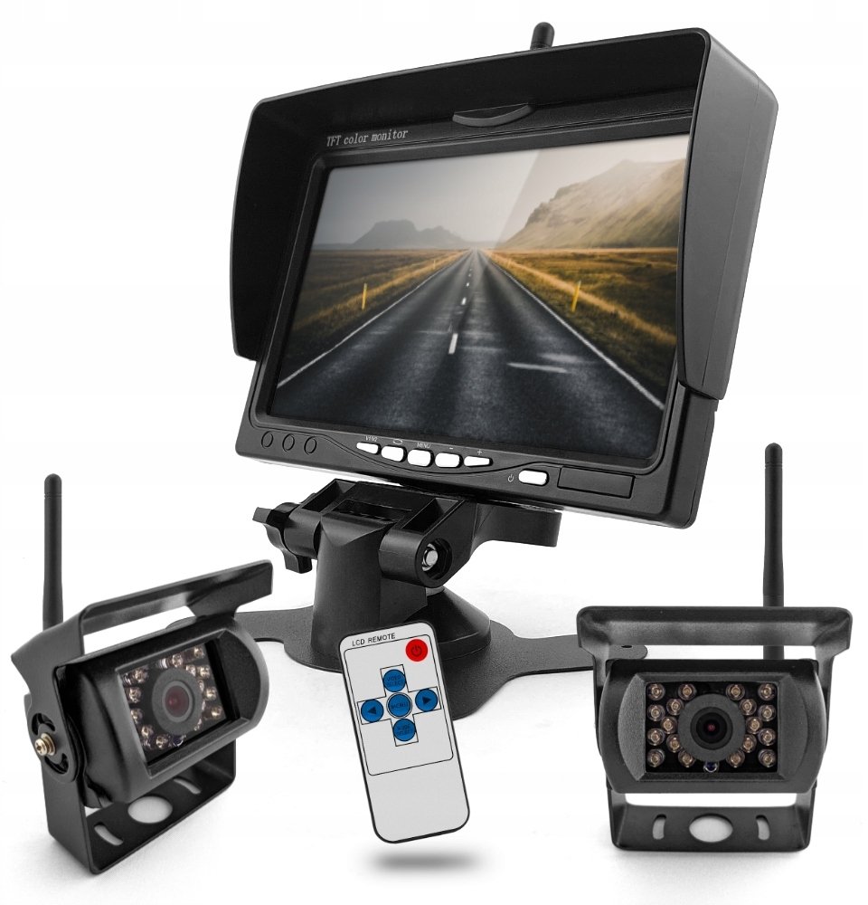 BEZPRZEWODOWY MONITOR + 2 KAMERY COFANIA OPTYKA SONY