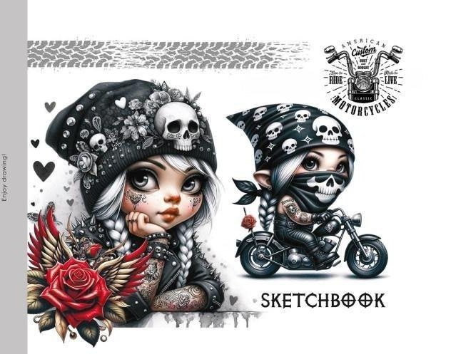 Szkicownik 200x143 24 stron 100g/m2 TW Gnomy