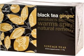 Vintage Teas Herbata Black Tea Ginger - 30 torebek