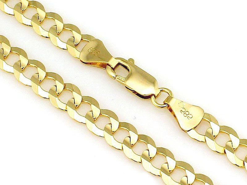Lovrin 50cm ZŁOTY SZEROKI ŁAŃCUSZEK 585 PANCERKA 7.71g PANCER
