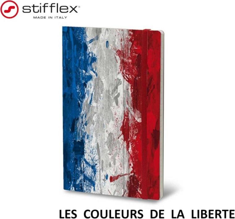 Stifflex Notatnik STIFFLEX, 13x21cm, 192 strony, Les Couleurs De La Liberte