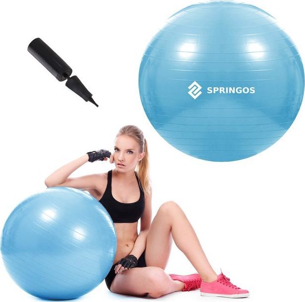 Springos Piłka do ćwiczeń FB0006 55cm niebieska