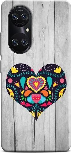 CaseGadget CaseGadget ETUI NADRUK CZARNE SERCE HUAWEI P50 PRO standard