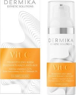 Dermika Esthetic Solutions Vit C Prebiotyczny Krem rozświetlający Anti-Age na dzień i noc 50ml