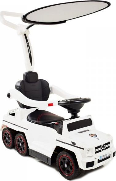 Super-Toys JEŹDZIK NA AKUMULATOR, PCHACZ, ODPYCHACZ MERCEDES G 63 AMG 6X6, MIĘKKIE KOŁA, DASZEK , STEROWANIE RĄCZKĄ /1838 LONG