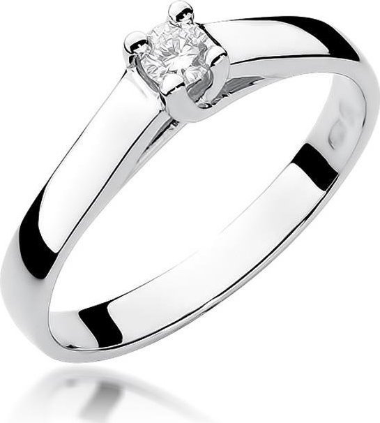 Best Diamonds złoty pierścionek z brylantem 0.10ct 23
