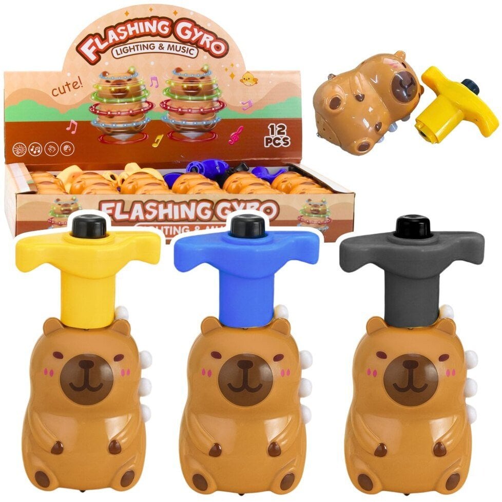 Bączek Kapibara Interaktywna Światła LED Melodie 12,5 CM