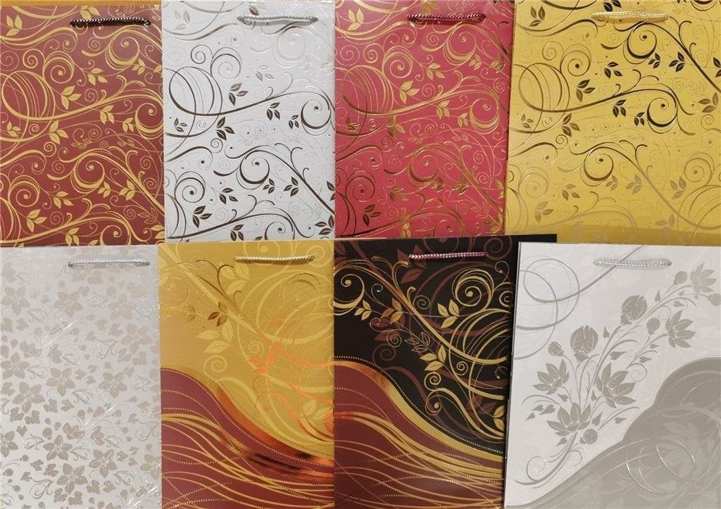 Panorama Torebka laminowana złocona grafika PL-6 LUX mix (26x33x14cm)