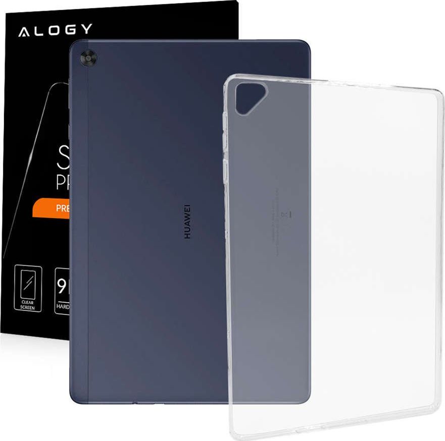 Etui na tablet 4kom.pl silikonowe do Huawei MatePad T10/ T10s przezroczyste + Szkło