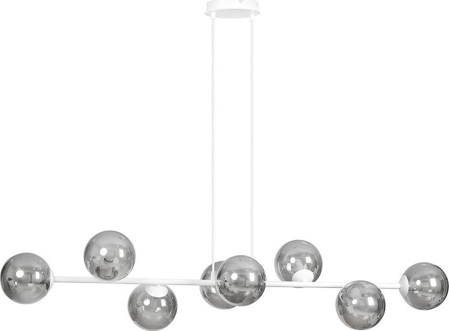 Lampa wisząca Selsey SELSEY Lampa wisząca Sulmona biała z grafitowymi kloszami x8