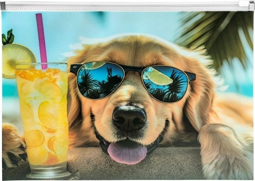 Koperta A4 PP z nadrukiem zip Chillout Dog