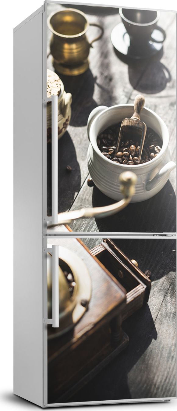 Tulup Naklejka samoprzylepna na lodówkę 60x180 cm Młynek do kawy