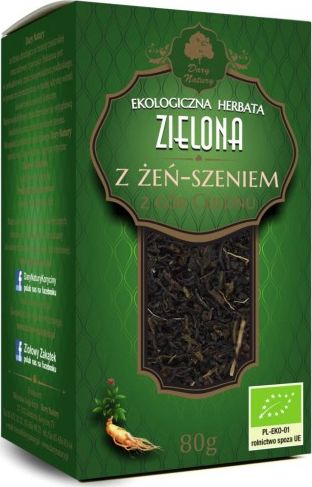 Dary Natury Herbata Zielona z Żeń-Szeniem Bio 80 g - Dary Natury