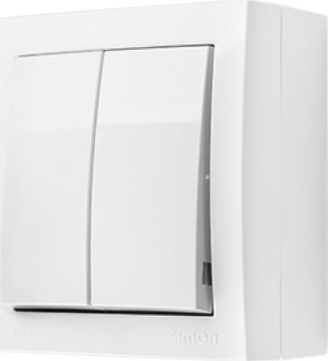 Kontakt-Simon Simon Aquaclick Łącznik świecznikowy z podświetleniem, 10 AX, 250 V biały ACW5L/11