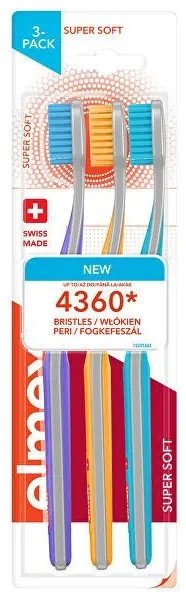 Dantų šepetėlis Elmex Super Soft Multipack, 3 vnt
